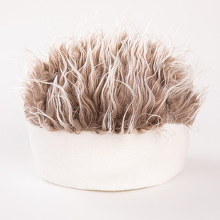 Cross-border hot wig hat landlord hat multi-color hip hop hat men's ins men's Korean-style knitted hat furry hat