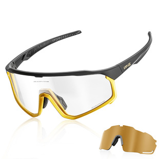 Kapvoe Cycling Glasses Color-changing Polarized Glasses for Men and Women Wind-sand-proof Bicycle Outdoor Sports Equipment Myopia