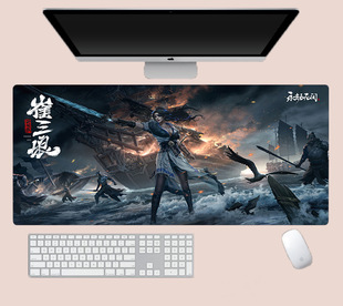 E-sports game two-dimensional animation increased thickening of the original god mouse pad non-slip wear-resistant natural rubber precision lock edge