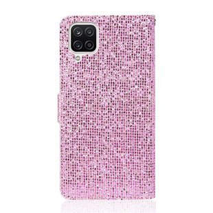 Samsung A22 5G mobile phone leather case S21FE sequin flash Diamond card wallet NOTE20 lanyard protective case
