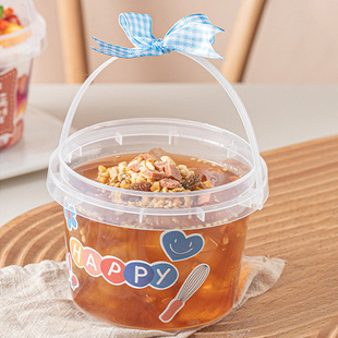 Fruit fishing packing box disposable ice powder bowl packing small barrel household DIY milk tea portable milk tea cup wholesale