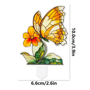 TYU641-664 acrylic potted flower potted plant decorative plug-in Stained Glass plant ornaments fake flower