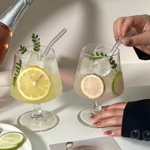 Ins Internet Celebrity Strawberry Cup Restaurant Glass Wine Cup Shorty Brandy Cup Ice Coffee Cup Soda Simple Drink Cup