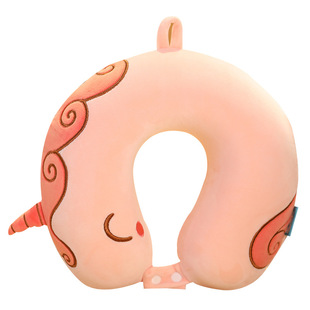 Cute Neck Pillow Aircraft Travel Protection Cervical Neck Pillow Cartoon Animal Memory Foam U Pillow Wholesale