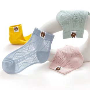Girls socks spring and summer thin children's cotton socks baby socks summer large children's Princess lace mesh socks wholesale