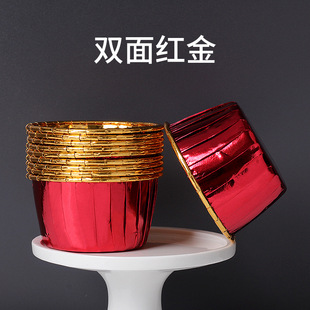 Новогодние красные кексы Qifeng бумажные подносы для свадебного банкета