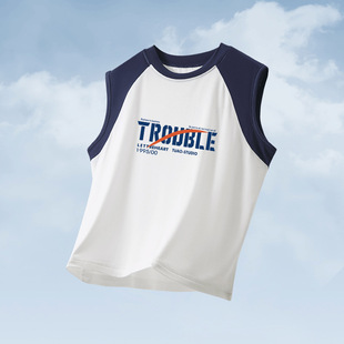 Children's Vest Summer Modal Boys Sleeveless Children's Vest T-shirt Thin Large Boys Hurdle Top