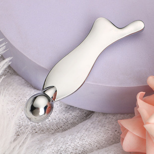 Customized Metal Beauty Stick, Creative Mermaid Head Lifting and Tightening, Small Dolphin Face and Eye Massage Scraper, Customized