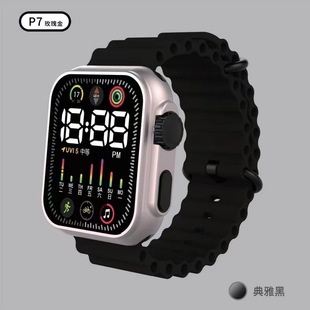 New Hot LED Small Square Watch Fashion Electronic Watch for Primary and Secondary School Students Casual All-match Outdoor Electronic Watch