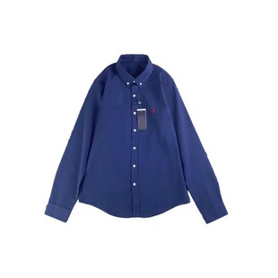 Ralph RL Pony Mark Shirt POLO Pure Cotton Casual Classic Long Sleeve American Style Shirt Men's Embroidered War Horse Couple