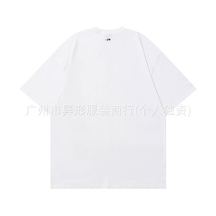 Correct Edition South Korea Trendy Brand Jiang Shiqi Same Style NGC Girl Cartoon Pattern Printed Pure Cotton Loose All-match Short-sleeved T