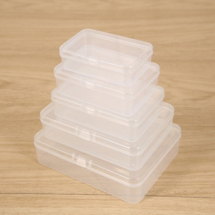 Transparent inner empty mask storage box plastic box hardware tools sample display box parts packaging accessories finishing box