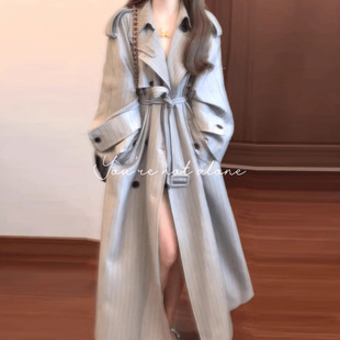 2025 Spring and Autumn Mid-length Western-style British Windbreaker Women's Korean Style Instagram Style Suit Jacket Trendy