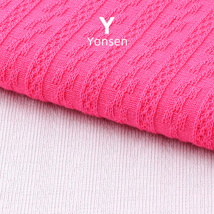 Pure Cotton Small Pattern Jacquard Knitted Fabric, Yarn-Dyed Jacquard Fashion Tops and Pants Suits, Fashion Clothing Fabrics
