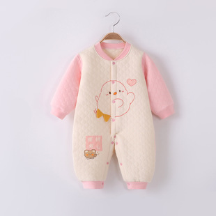 [Broken Size Clearance] Newborn One-body Clothes Pure Cotton Baby New Year's Clothes Red Monk Baby's Haggown for 0-3 Monks