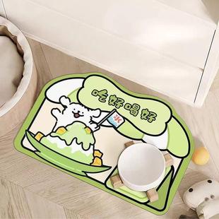 Cross-border Cartoon Cat Dog Pet Placemat Absorbent Non-slip Cute Pet Bowl Mat Diatom Mud Anti-fouling Mat in stock