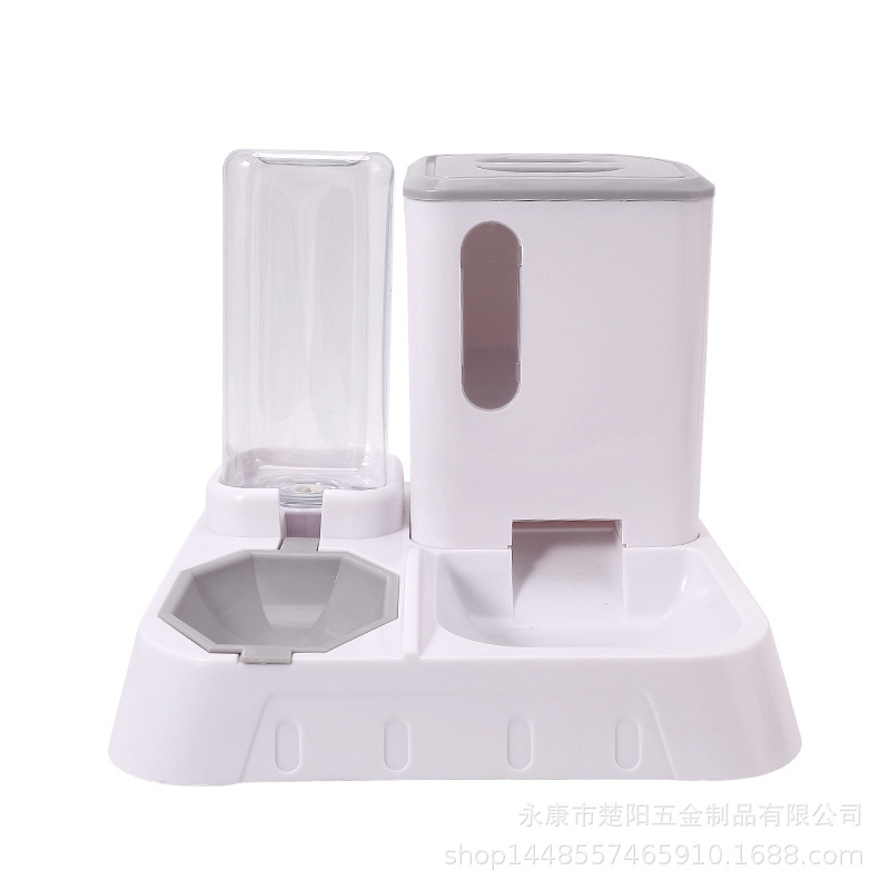 Cross-Border Pet Water Dispenser Large Capacity Water and Food Integrated Feeder Cat and Dog Automatic Water Feeder Feeder