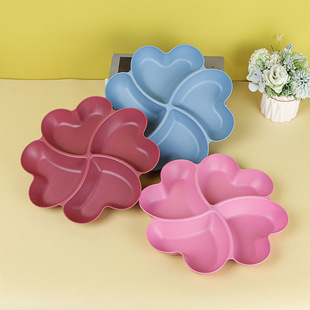 Wheat Straw Lucky Grass Fruit Plate Household Living Room Desktop Candy Plate Fruit Snacks Dried Fruit Plate Wholesale