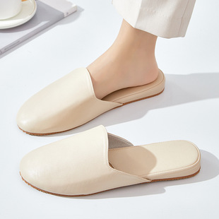 Japan and Taiwan Classy Leather Slippers, Classy Women's Home Custom-Made Home Beauty Salon Office Leather Slippers