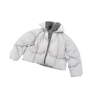Fake Two-piece Stitched Cotton-padded Jacket Men's Winter Thickened Korean Style All-match Cotton-padded Jacket Couple's Vertical Collar Warm Bread Suit Cotton-padded Jacket