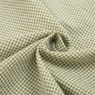 in stock Yarn-dyed Fabric Polyester Cotton Plain Plaid Bubble Plaid Fabric Fabric Ethnic Style Clothes Plaid Skirt Shirt Fabric
