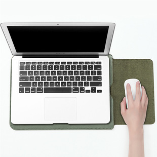 Fashion PU Leather Tablet PC Bag iPad Protective Leather Case Leather Laptop Sleeve Bag with Mouse Pad