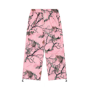 [Cross-border Explosions] American-style High Street Hand-painted Color Graffiti Straight Casual Pants Men's and Women's Loose Camouflage Overalls