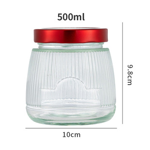 Vertical grain fresh braised flower glue milk frozen caviar stew soup pickles sealed jar honey fish glue split glass bottle high temperature resistant