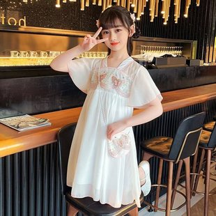 2024 Children's Han Dynasty Summer Cute Trendy Skirt Chinese Style Ancient Costume Tang Suit Little Girl Dress