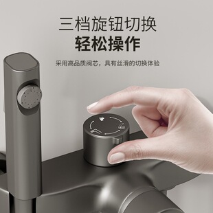 Bathroom All Copper Simple Lifting Split Shower Set Cold and Hot Water with Spray Gun Household Bathing Grey Shower