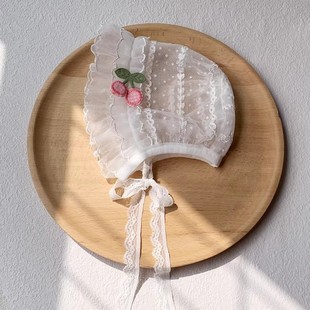 Baby Hat Summer Thin Small Month Age Baby Girl Lace Princess Cute Female Baby Sunshade Sun Protection Court Hat
