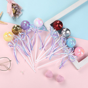 Factory direct creative 3cm cute sequin ball cake decoration plug-in party dessert sequin ball cake insert