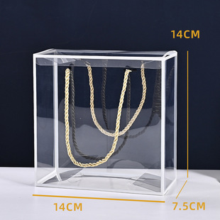 in stock Square PET Transparent Plastic Portable Box PP Cake Baking Dessert Packaging Box PVC Gift Box Wholesale