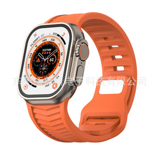 New for Apple Watch Ultra/SE49 45 44 42 Window Twill Silicone Strap iwatch