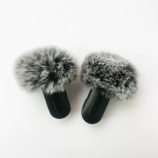 Cross-border bee microphone collar clip microphone windproof Mao Mao Mao set outdoor photography interview live microphone cotton wool set