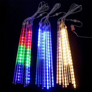 LED light color light flashing light string light starry sky outdoor tree hanging decoration running water light solar Line light meteor shower