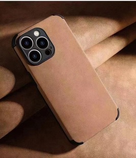 Чехол для iPhone 16 Pro Max из овечьей кожи, матовая искусственная кожа, защита от падения с четырех сторон, тонкие отверстия для защиты Apple 15