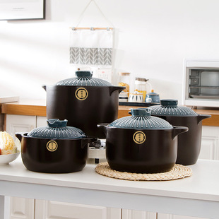 Japanese-style household ceramic casserole open fire soup stew pot large capacity commercial gas gas high temperature resistant casserole