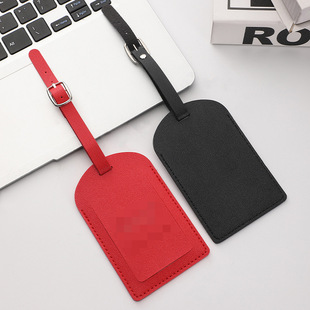 in stock Luggage boarding pass travel card customizable LOGO luggage soft leather tag PU leather luggage identification card