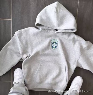 New Autumn and Winter Trendy Brand Fashion Printed Pullover Long-sleeved Hooded Sweatshirt suit Men's Casual All-match Coat Trendy