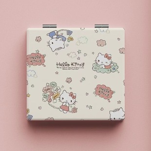 Sanrio Hello Kitty складной маленький зеркало двухсторонний зеркало складной зеркало ins ветер мультфильм