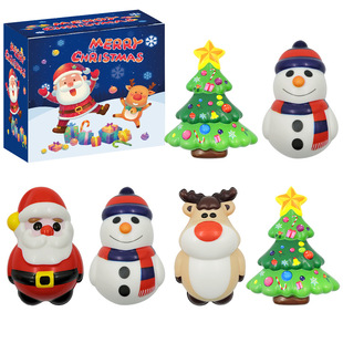 Cross-border Santa Claus pu slow rebound doll Christmas gift decompression pinch Le Snowman elk toy wholesale