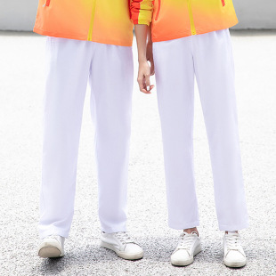 Spring and Autumn sports trousers men's and women's pants martial arts sports athletes casual running training white sports pants wholesale