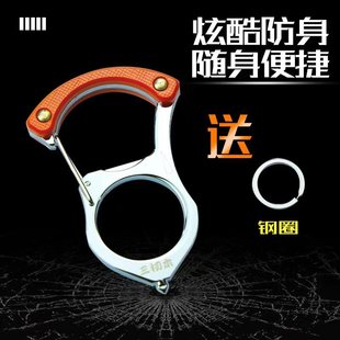 New three-style wood SK multi-function keychain stainless steel self-defense tool finger tiger safety buckle outdoor car buckle