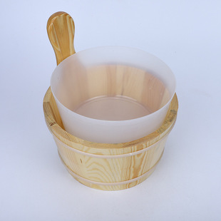 Sauna room wooden barrel wooden spoon temperature and humidity meter hourglass combination sweat room equipment accessories supply