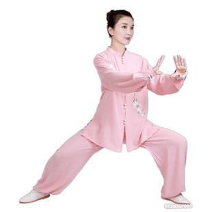 Pe Wholesale Tai Chi Suit Women's New Cotton and Linen Tai Chi Practice Suit Women's Summer Clothing Spring & Fall Eight-Section Brocade
