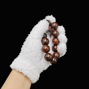 Thick wear-resistant ten thousand wool gloves Wenwan walnut Diamond olive core pulp hanging porcelain maintenance plate playing gloves white/gray
