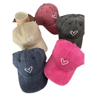 Love retro casual washed old cap women's 2024 new summer wine red wide brim sunshade baseball cap