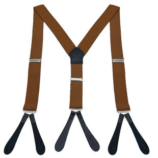 Men's Adult Strap Sling Leather Crossover Y-Shaped Six Buttons Men's suspenders Extension