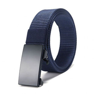 2024 New Men's Canvas Nylon Belt Non-porous Automatic Buckle Canvas Belt Lightweight Ultra-thin Durable Men's